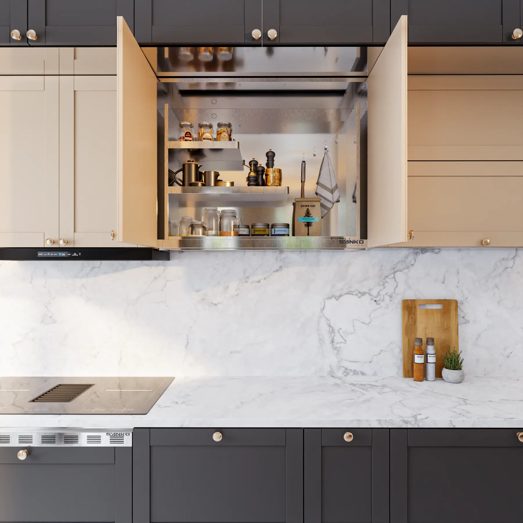 Tủ gia vị nâng hạ điện – P901TE